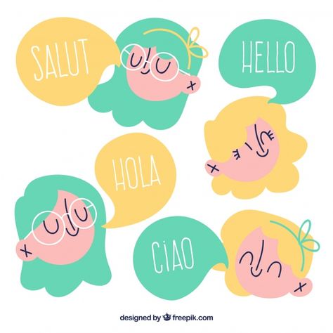 Language Drawing Art, People Speaking Illustration, Languages Illustration, People Speaking, Drawn People, Communication Illustration, Social Media Art, Vector Character Design, Web Inspiration