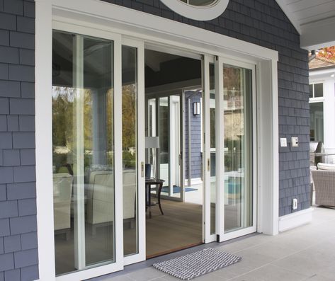 Enclosed Deck, Aluminium Patio Doors, Slide Doors, Sliding Door Panels, Patio Addition, Sliding Glass Doors Patio, Glass Doors Patio, Addition Ideas, French Doors Exterior