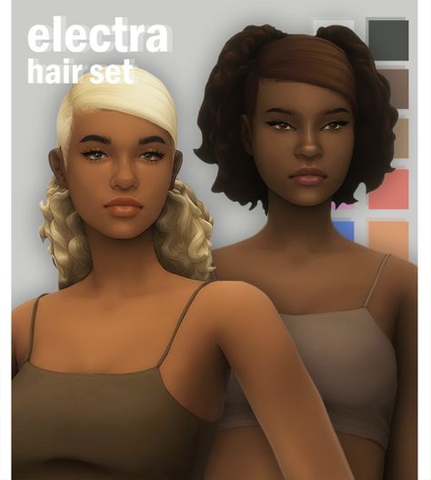 electra hair set | okruee on Patreon Sims 4 Maxis Match Urban Hair, Ts4 Maxis Match Black Hair, Sims 4 Cc Hair All Ages, Black Hair Cc Sims 4 Maxis Match, Sims 4 Cc Hair Maxis Match Locs, Sims 4 Edges Maxis Match, Black Sims Maxis Match, Black Maxis Match Hair, Sims 4 Maxis Match Afro Hair