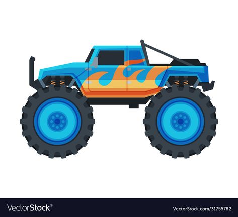 Monster Truck Cars, Truck Icon, Truck Frames, Pickup Car, Monster Car, Hot Wheels Birthday, Easter Buckets, Cars Theme Birthday Party, Hot Weels