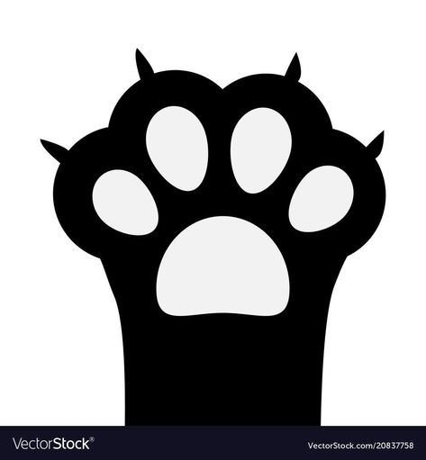 Black Cat Paws Aesthetic, Cat Paw Drawing, Chicken Wire Ghost, Paw Cartoon, Paw Background, Paw Drawing, 2160x3840 Wallpaper, Cat Paw Print, Cat Vector