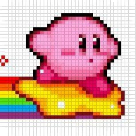 Pixilated Art Anime, Happy Pixel Art, Kawaii Grid Pattern, Hello Kitty Pixel Art 32x32, Kirby Pixel Art 32x32, 32 X32 Pixel Art, 30 X 30 Pixel Art, Kirby Pixel Art Grid, Pixel Art In Minecraft