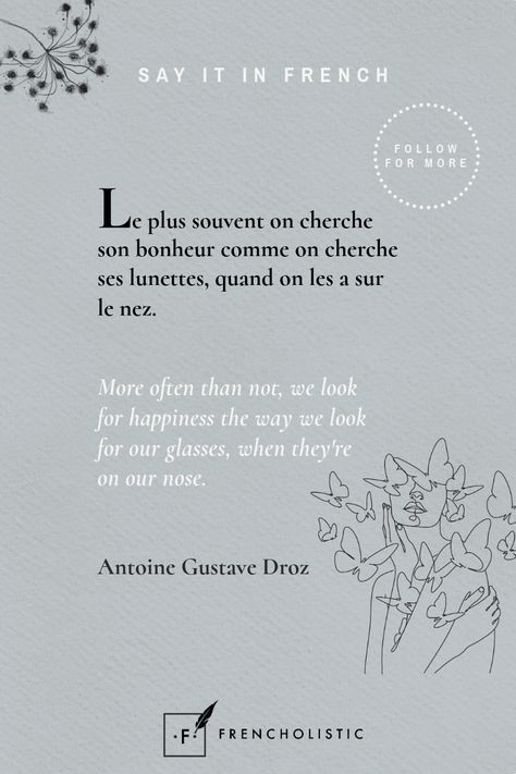 Discover beautiful and inspiring French quotes with their English translations. Looking for a French tutor to help you become fluent? Visit my website to book a lesson or access free resources. www.frencholistic.com/french-tutoring Follow me to discover the wonders of France in one place and let yourself be inspired by its language, fashion, history, style, culture, decor, and more! French Poems With English Translation, French Poems With Translation, French Poetry With Translation, French Quotes With Translation, French Quotes Translated, French Words Quotes, Senior Year Things, Learn French Fast, French Poems