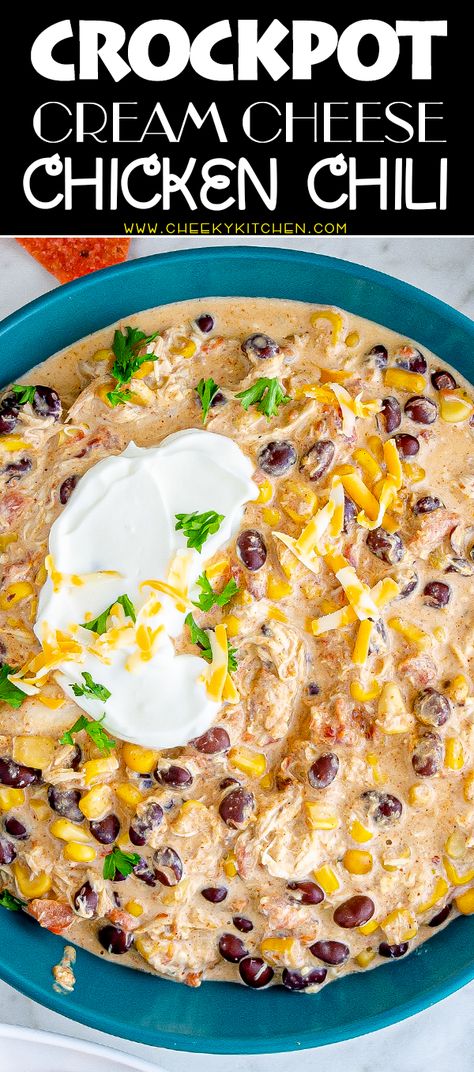 Crockpot Cream Cheese Chicken Chili Crock Pot Creamy Chicken Nachos Recipe, Chicken Chili Dip Crock Pot, Crockpot Chicken Rotel Cream Cheese, Ranch Chicken Chili Crockpot, Crockpot Chicken Chilli, Crockpot Boneless Chicken Breast Recipes, Crockpot Cream Cheese Chicken, Southwest Chicken Chili, White Chicken Chili Crockpot