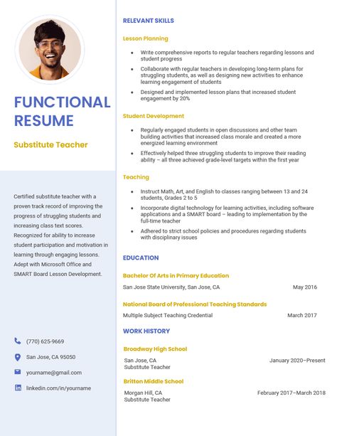 Transferable Skills For Teachers, Functional Resume Examples, Resume Skills List, Skills List, Functional Resume Template, Teaching Credential, Resume Ideas, Chronological Resume, Resume References