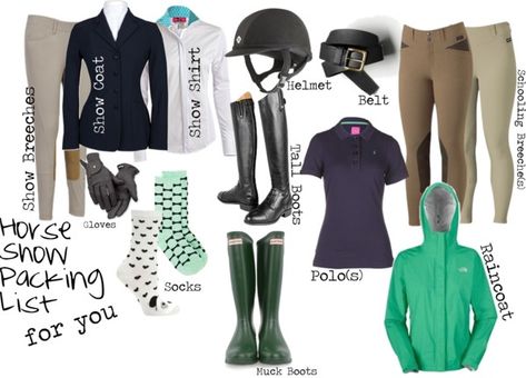 "Horse Show Packing List" by high-standards on Polyvore Horse Show Packing, Horse Riding Gear, Equestrian Helmets, Equestrian Helmet, Tack Sets, English Riding, Equestrian Boots, Hunter Jumper, Advanced Style