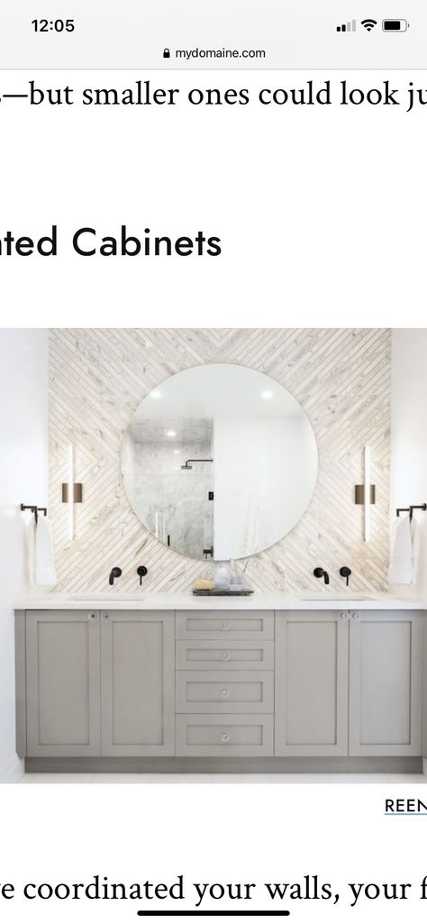 Love this tile behind mirror… would love to do this in one of my bathrooms. Tile Behind Bathroom Vanity Mirror, Master Bath Tile Behind Mirror, Bathroom Wall Tile Behind Mirror, Tiles Behind Bathroom Vanity, Trending Bathroom Mirrors 2023, Bathroom Tile Behind Mirror, Tiled Wall Behind Bathroom Vanity, Tile Accent Wall Bathroom Behind Sink, Tile Behind Vanity Mirror