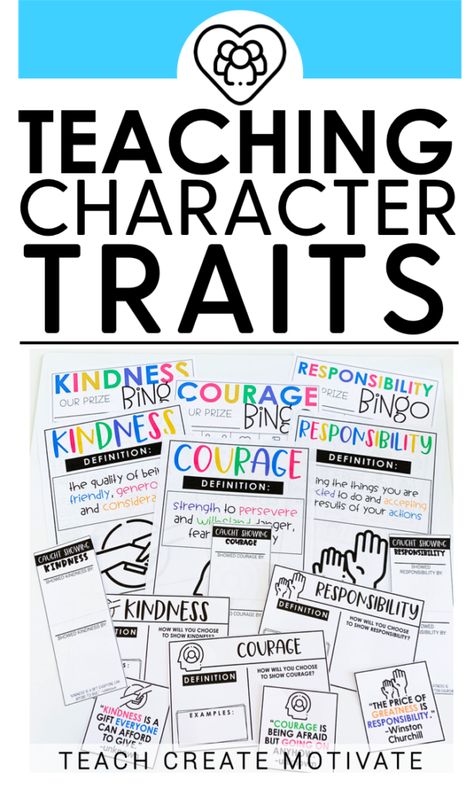 Character First Education, Character Trait Lessons, Character Traits List, Teaching Character Traits, Character Traits Activities, Character Education Activities, Class Community, Character Education Lessons, Character Lessons