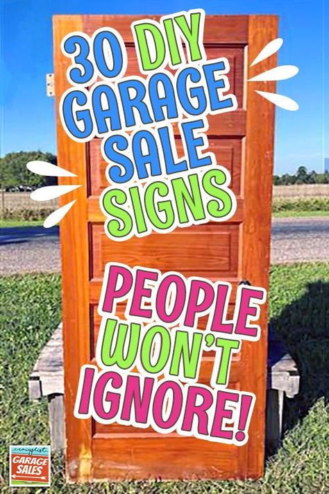 Community Garage Sale Signs, Diy Garage Sale Table, Unique Garage Sale Signs, Garage Sale Hacks For Hanging Clothes, Unique Yard Sale Signs, Garage Sell Signs, How To Hang Clothes For Garage Sale, Yard Sale Ideas Signs Free Printable, Multi Family Yard Sale Signs