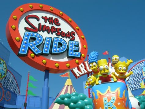 The Simpsons ride | Bruceblog | siouxcityjournal.com Wayne Clark, Universal Parks, Universal Studios Florida, Universal Studios Hollywood, Social Media Design Inspiration, We Made It, Dreamy Art, Orlando Florida, Text Design