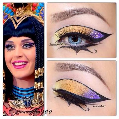 Cleo Patra, Egyptian Eyeliner, Egyptian Eye Makeup, Katy Perry Costume, Cleopatra Makeup, Egypt Wallpaper, Egyptian Makeup, Egyptian Fashion, Egyptian Eye