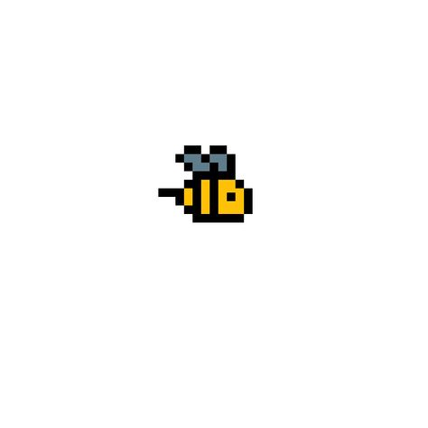 Pixel Art Bee, Pixel Crochet, Minecraft Pixel Art, Png Icons, Pixel Art, Bugs, Minecraft, Tile, Bee