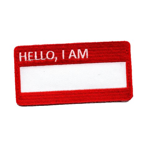 Nametag - "Hello, I am " patch The white space is twill and you are able to write whatever you want (limited by your creativity) into it with a permanent marker. Size: 4.4cm tall & 8.5cm wide Embroidered Iron-on patch Recortes Aesthetic, Editing Assets, Desain Buklet, Scrapbook Printing, Pahlawan Marvel, Scrapbook Stickers Printable, Collage Design, Graphic Design Fun, Digital Journal