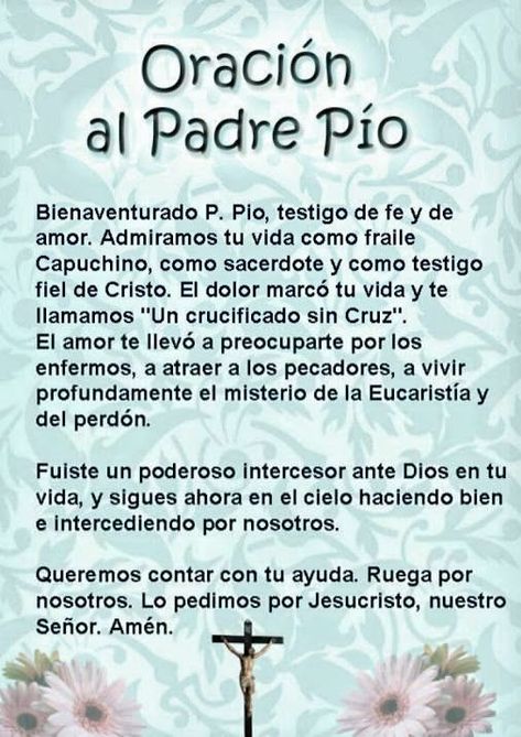 RUEGA POR NOSOTROS PADRE PIO, TE PEDIMOS POR NUESTRAS INTENCIONES Y NECESIDADES DE CADA DIA.... Prayer For Prosperity, Mother Angelica, Spanish Prayers, Easter Prayers, Magick Book, Saint Quotes, Catholic Prayers, Life Stages, God Prayer