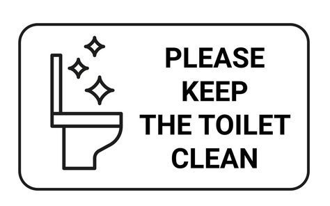 Public Restroom, Toilet Sign, Toilet Cleaning, Bathroom Signs, Vector Images, Vector Illustration, Signs, Clip Art