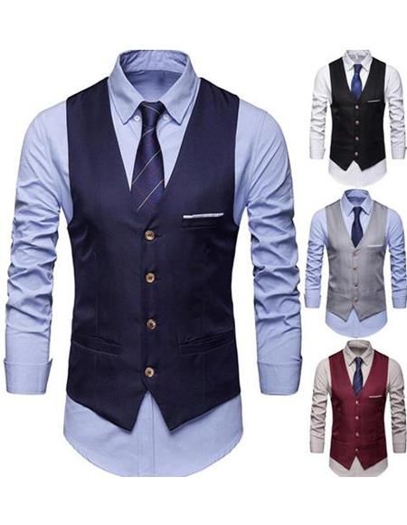 100% brand new and high quality Item: Men vest Material: Cotton Style: Fashion,Formal Color: Navy Blue, Black, White Wine Red Business Vest, Formal Vest, Men's Waistcoat, Fall Vest, Mens Suit Vest, Gilet Costume, Men Formal, Vest Coat, Mens Formal