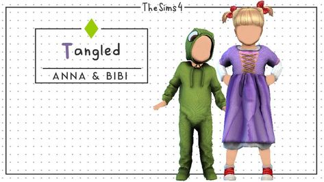 Sims Halloween Costume, Rapunzel And Pascal, Toddler Halloween Outfits, Toddler Cc Sims 4, Sims 4 Toddler Clothes, Sims Baby, Sims 4 Family, Sims 4 Children, Tangled Rapunzel