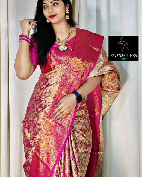 Kanjeevaram Wedding Soft Silk Sarees🥰🤩 Kanjeevaram Silk Saree, Soft Silk Sarees, Silk Saree, Silk Sarees, Saree, Silk, Quick Saves