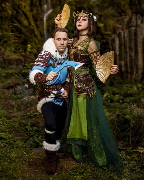 Suki And Sokka Costume, Suki Cosplay, Avatar Fandom, Hannah Alexander Artwork, Golden Headpiece, Suki And Sokka, Hannah Alexander, Suki Avatar, Scooby Doo Costumes