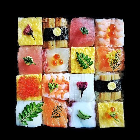 'Mosaic Sushi' Trend From Japan Turns Lunch Into Edible Works Of Art New Food Trends, Types Of Sushi, Sushi Love, Sushi Art, Japanese Sushi, Japan Food, Food Trends, Sushi Rolls, Instagram Food