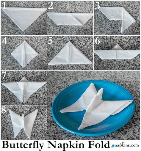 The Top 15 Napkin Folding Techniques Every Restaurant Needs To Know… – Alliance Online Blog Napkin Origami, Creative Napkin Fold, Diy Napkin Folding, Napkin Folding Tutorial, Fancy Napkin Folding, Cloth Napkin Folding, Paper Napkin Folding, Creative Napkins, Folding Ideas