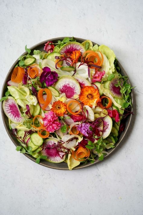 Farmers Market Summer Salad – SIMMER + SAUCE Farmers Market Salad, Market Salad, Cookie Crisp, Chilled Desserts, Baked Fruit, Salad Sauce, Cabbage Salad, Beet Salad, Coffee Dessert