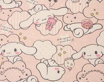 Sanrio Pattern, Toro Inoue, Sanrio Cinnamoroll, Japanese Fabric, Cute Pins, Oxford Fabric, Pale Pink, Favorite Things List, Made In Japan