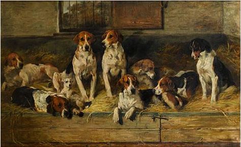 http://dreamdogsart.typepad.com/.a/6a00d8341c192953ef0162fc17cb25970d-pi John Sargent, Canine Art, The Fox And The Hound, Dog Canvas, Beagle Dog, Oil Painting Reproductions, Vintage Dog, Dog Paintings, The Pack