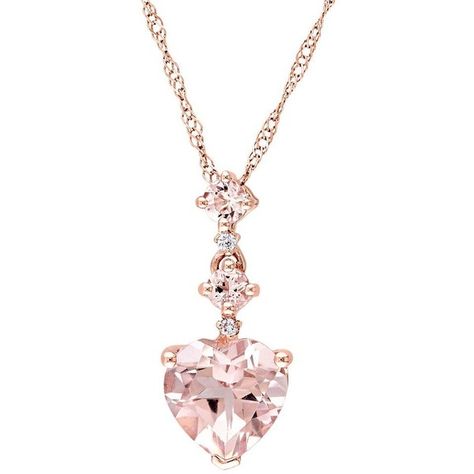 14k Rose Gold Morganite & Diamond Accent Linear Heart Pendant ($499) ❤ liked on Polyvore featuring jewelry, pendants, necklaces, accessories, pink, diamond accent heart pendant, pink pendant, pink jewelry, enhancer pendant and heart shaped pendant Pink Heart Pendant, Pink Gold Jewelry, Morganite Pendant, Accessories Pink, Rose Gold Morganite, Morganite Diamond, Heart Shaped Jewelry, Jewelry Pendants, Heart Pendant Gold