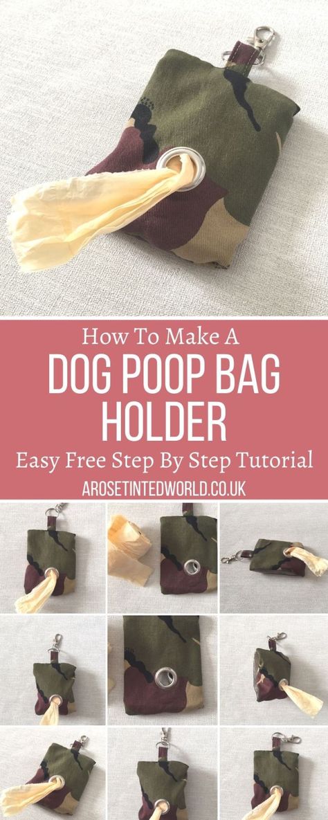 Dog Poo Bag Holder, Dispenser Diy, Dog Poo, Dog Poo Bags, Dog Poop Bag Holder, Dog Projects, Dog Crafts, Diy Holder, Poop Bag Holder