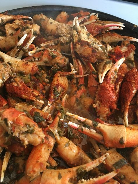 Cajun crab claws nautical baby shower Cajun Crab, Sea Foods, Crab Claws, Nautical Baby Shower, Nautical Baby, Paella, Aesthetic Food, Crab, Seafood