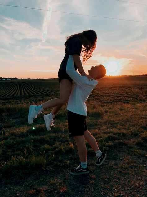 #sunset #coupleromantic #midwest #field Sunset Pictures With Boyfriend In A Field, Dancing In A Field, Slow Dancing Couples, Country Couple Dancing Aesthetic, Homecoming Couple, Couples In A Field Photography, Couple Running Through Field, Country Couple Dancing In Headlights, Country Quotes