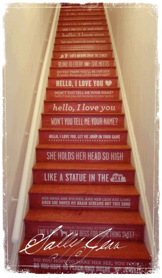 If only... so cute Stairs Handle, Gray Painted Walls, Love Yourself Lyrics, Basement Stairs, Hello My Love, Wooden Stairs, Stairway To Heaven, Wall Paint, My Dream Home