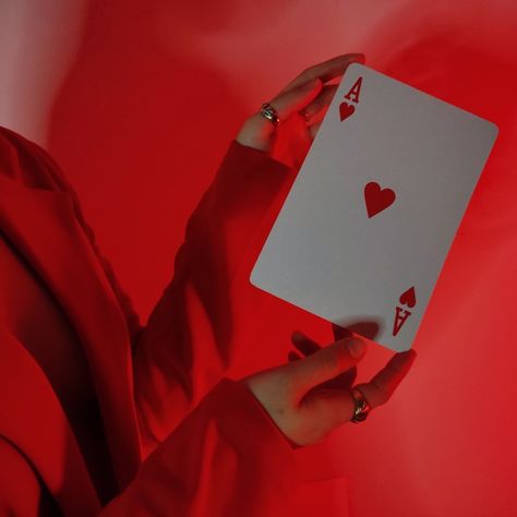 Red Aesthetics, Valentine Photo Shoot, Aries Birthday, Baby Christmas Photos, Studio Portrait Photography, Poker Game, Luxury Stationery, Ace Of Hearts, Red Monochrome