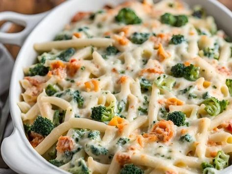 Creamy Veggie Pasta, Veggie Alfredo, Healthy Teriyaki Chicken, Veggie Pasta Bake, Pickled Sausage, Gemelli Pasta, Alfredo Casserole, Chicken Marsala Easy, Alfredo Bake