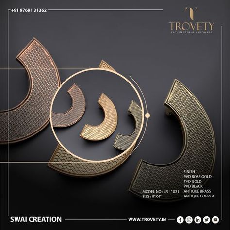 @trovetyhardware_india knows how to make your drawers look amazing. That’s why we offer you theses knobs that are simple yet stunning. Visit our website-http://www.trovety.in/ to know more #trovetyhardware #hardware #hardwarestore #manufacturing #doorhandlecollection #maindoordesign #handle #luxurydoorhandle #luxurylifestyle #inspiration #unique #classicdesign #interioestyling #India Hardware Creative Ads, Luxury Door, Main Door Design, Creative Ads, Hardware Store, How To Make Your, Classic Design, Door Handles, Drawers