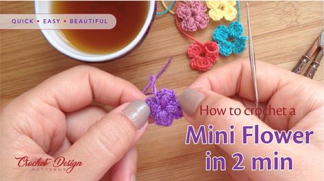 In this video You will learn how to crochet an easy and beautiful mini flower with cotton yarn or thread, this is a flower that can be used in so many projects to embellish and decor. The written instructions are given as subtitles, just activate the title! hope this tutorial help you create as many flowers as you need in a very short time! Enjoy! :) Crochet Small Flower, Crochet Rose Pattern, Crochet Puff Flower, Scrap Yarn Crochet, Fiber Crafts, Crochet Flowers Easy, Crochet Flowers Free Pattern, Crocheting Ideas, Crochet Earrings Pattern