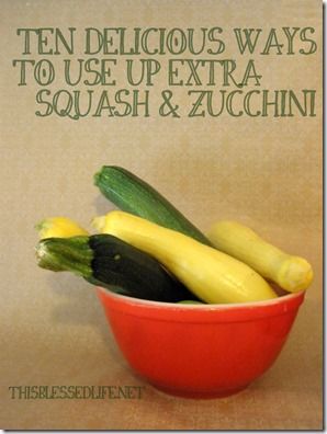 10 Delicious Ways to Use Up Extra Squash And Zucchini!   #zucchini #squash What To Do With Extra Squash, Extra Zucchini, Squash And Zucchini, Veggie Ideas, Casserole Side Dishes, Zucchini Squash, Vegetable Pasta, Healthy Food Options, Veggie Side Dishes