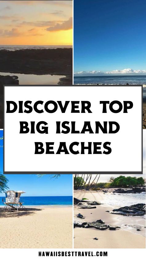 Discover top Big Island beaches. Punaluu Beach, Best Hawaiian Island, Hawaii Guide, Green Sand Beach, White Sand Beaches, Hawaii Destinations, Big Island Of Hawaii, Visit Hawaii, Island Of Hawaii