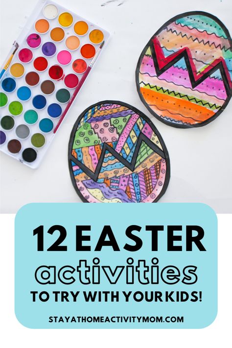 Get ready for egg-cited fun this Easter! 🎉 Stay at Home Activity Mom shares 12 exciting and easy activities that your kids will love! 💕 Dive into STEM challenges, arts and crafts, and preschool-friendly ideas that will make this holiday extra special! 🌟 Click to see all the ideas. Easter Egg Crafts Preschool, Easter Egg Art Projects, Easter Learning Activities, Kids Crafts Toddlers, Easter Gingerbread House, Easter Math Activities, Easter Crafts For Toddlers, Easter Activity, Fun Easter Crafts