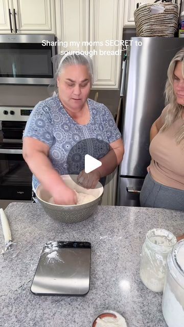 Liza zykin on Instagram: "Here is mommas sourdough recipe!! 

It was hard making this video, because she doesn’t measure anything. Had to stop her at every move to measure it out for you guys. 😅 

Sorry it’s not a perfect video, but I tried. 

Once you mix everything together, cover the bowl and let it rest for one hour. After that, do three sets of stretch and folds with 40 minutes in between. 

After the last stretch and fold it, let sit for another 40 minutes. Divide the dough and half because the recipe makes two loaves. Shape your boule then place it into the fridge overnight for at least 12 hours. 

The next day, preheat your Dutch oven in your oven at 500f bake your loaf cold. Bake for 30 minutes with the lid on, take the lid off and bake for an additional 5 to 10 minutes. Don’t fo Overnight Sourdough Recipes, Perfect Gif, Sourdough Recipes, Dutch Oven, Sourdough Bread, Food Videos, Dough, Oven, Bread