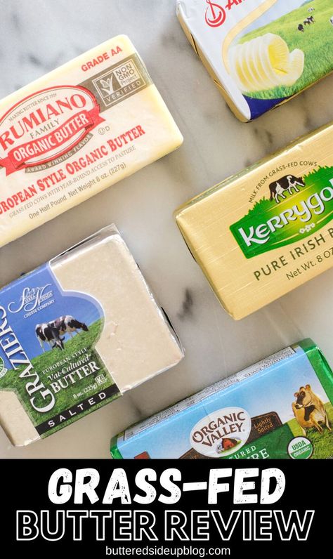 With so many grass-fed butters on the market these days, it’s hard to decide which one is the best to purchase. I’ve got you covered with a review of 5 grass-fed butter brands! I reviewed Rumiano organic butter, Anchor Hocking grass fed butter, Kerrygold, Graziers, and Organic Valley. Mind Diet Recipes, Organic Valley, Butter Brands, Mind Diet, Making Butter, Organic Butter, Nourishing Foods, Grass Fed Butter, Usda Organic