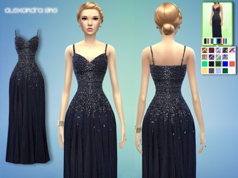 Alexandra_Sine's Long Beaded Maxi Dress Sims 4 Wedding Dress, 90s Prom Dress, Cc Shopping, Sims 4 Challenges, Beaded Maxi Dress, Sims 4 Expansions, Sims 4 Downloads, Sims 4 Update, Y2k Dress