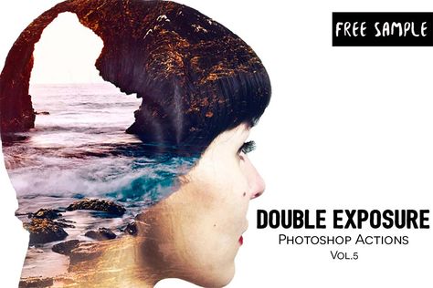 Using #Photoshop actions in your #photography and designs help with efficiency and quality. This post highlights 2048 free Photoshop #actions pack for everyone. Double Exposure Photoshop Tutorial, Double Exposure Photoshop Action, Double Exposure Photoshop, Photoshop Landscape, Double Exposure Photo, Double Exposure Effect, Best Photoshop Actions, Sketch Photoshop, Advanced Photoshop