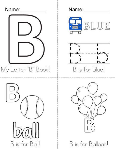 My Letter B Book from TwistyNoodle.com Letter B Alphabet Book, Letter B Practice Preschool, Letter B Lessons For Preschool, Letter B Craft For Preschoolers, Letter B Free Printable Worksheets, B Letter Activities, Letter B For Kindergarten, Letter B Ideas For Preschool, Letter B Books For Preschool