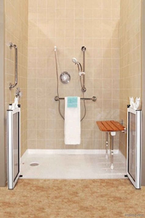 Vanity Hardware, Glass Showers, Walk In Shower Ideas, Accessible Bathroom Design, Room Vanity, Bathroom Design Layout, Accessible Bathroom, Bathroom Layout, Bath Room