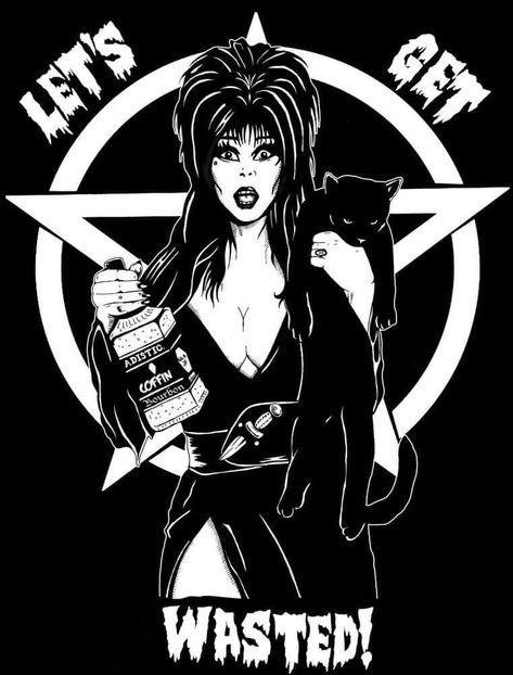 Elvira Movies, Rockabilly Art, Skull Stencil, Alternative Comics, Cassandra Peterson, Elvira Mistress Of The Dark, Arte Punk, Horror Artwork, Witch Craft