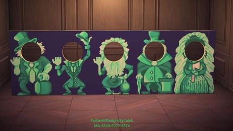 Acnh Standee, Disney Ghost, Ac Ideas, Forest Village, Haunted Mansion Disneyland, Acnh Design, Acnh Codes, The Haunted Mansion, Qr Codes Animal Crossing