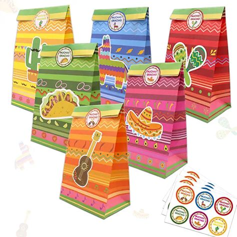 Mexican Party Favors, Fiesta Party Favors, Bridal Shower Gift Bags, Kids Gift Bags, Fiesta Party Supplies, Reunion Decorations, Mexican Party Decorations, Fiesta Birthday Party, Fiesta Party Decorations