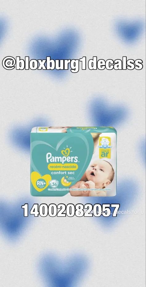 Pampers Decals Bloxburg, Club Roblox Image Id Codes Nursery, Bloxburg Baby Room Decals, Toddler Decals Bloxburg, Baby Codes For Bloxburg, Baby Decal Codes, Baby Bloxburg Decals, Nursery Decals Bloxburg, Bloxburg Baby Room Decals Codes